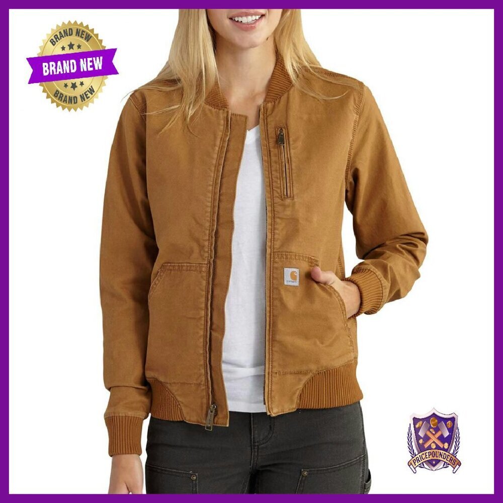 Women's Relaxed Fit Canvas Bomber Jacket with Stretch Technology